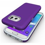 Wholesale Samsung Galaxy S7 Edge Rugged Hybrid Armor Case (Purple)